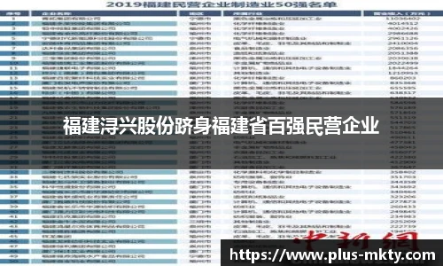 福建浔兴股份跻身福建省百强民营企业